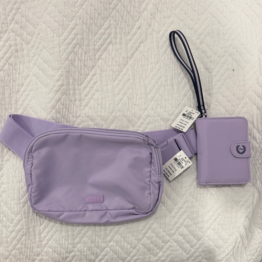 Victoria's Secret Lavender Belt Bag and Card Holder Set